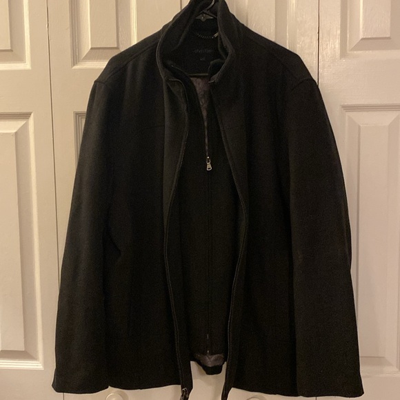 Calvin Klein Double Zipper Wool Lined Jacket size Large - Picture 1 of 11